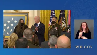 President Biden Delivers Remarks at a Medal of Honor Ceremony