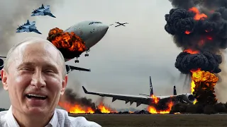 Today! Ukrainian Presidential Airplane Exploded in Air by Russian SU 57 Aircraft