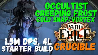 POE 3.21, 3.22 Starter Build: Occultist Creeping Frost + Cold Snap, 1.5M DPS, 4L