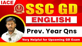 SSC GD Previous Year Questions-ENGLISH:SENTENCE IMPROVEMENT ||Useful for upcoming SSC GD Exam|| IACE