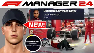 F1 Manager 24 NEW GAMEPLAY: AI Poach YOUR Drivers/Staff, Pitlane Order Change, Sim Races & More!