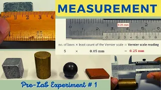 Experiment 1 (PHYSGEN): Measurement | How to read and measure Vernier Caliper