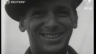 The Queen Mary arrives in Plymouth with film stars (1938)