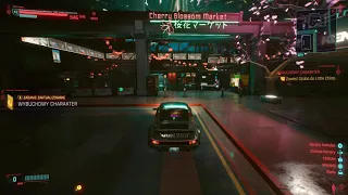 Cyberpunk 2077 Reakcja ozba gdy  wysiądziemy z auta.