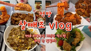 [먹방 브이로그#99] 삼시세끼 치킨만 먹어보았습니다🍗🍗🍗 아무리 먹어도 질리지 않는 조합 대공개❤️‍🔥 (+구독자 이벤트까지!)