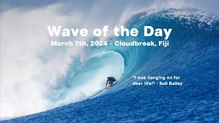 Wave of the Day: Soli Bailey, Second Reef Cloudbreak, Mar 7th
