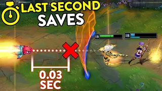 NOT ALL HEROES WEAR CAPES... AMAZING LAST SECOND SAVES (League of Legends)