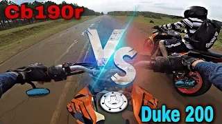 *Duke 200 vs Cb190r* #Zona_Biker* . Otra vez con la ktm 😎  😎