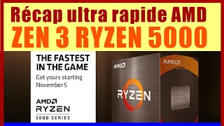 AMD a présenté les processeurs CPU Ryzen 5000 génération Zen 3 ! On fait un récap ultra rapide.