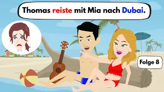 Learn German | Thomas traveled to Dubai with Mia 👙🏝️ | Vocabulary and important verbs