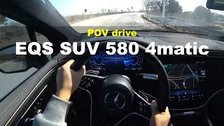 2023 Mercedes Benz EQS SUV 580 4matic POV drive