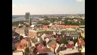 Riga Latvia view from the top of St. Peters Lutheran Church 2010