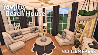 [roblox bloxburg] no gamepass family beach house 🌊 part 2 ꒰ full tour & build ꒱ - itapixca builds