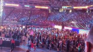 John Cena and Roman Reigns make their entrances at summerslam!