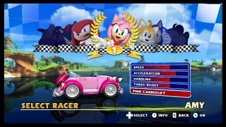 Sonic And Sega All-Stars Racing: Amy On All Casino Park Tracks!