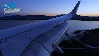 MSFS | PMDG 737 | Smooth Flap 40 landing in Cagliari | ARPC Sky Mod
