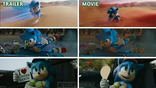 Sonic Trailer Vs Movie Comparison - Sonic The Hedgehog (2020) Movie Clip HD 1080p 60fps Part 1