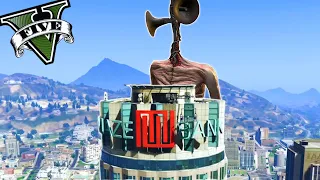 VIREI o SIREN HEAD GIGANTE no GTA 5 !