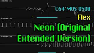 Flex - "Neon (Original Extended Version)" (Commodore 64, 2017) [Oscilloscope Visualization]