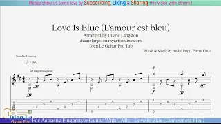 For Acoustic Fingerstyle Guitar With TABs - Love Is Blue (L'amour est bleu)