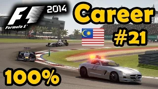 F1 2014 Career Part 21 - 100% Malaysian Grand Prix Race - Ultra Mod