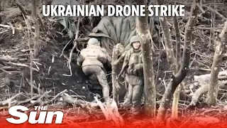 Ukrainian attack drones bombard Russian military positions near Avdiivka