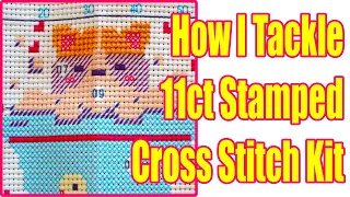 Cross Stitch Tutorial | How I Tackle An 11 Count Stamped Canvas