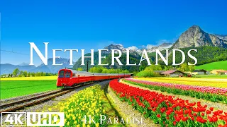 FLYING OVER NETHERLANDS 4K UHD - Relaxing Music With Beautiful Natural Landscape - Amazing Nature