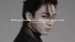 𝐉.𝐉𝐊 𝐨𝐧𝐞𝐬𝐡𝐨𝐭 - When your mafia brother saw bruises on your body #btsff