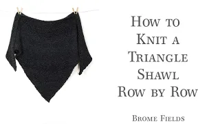 FREE Triangle Shawl Knitting Pattern Tutorial