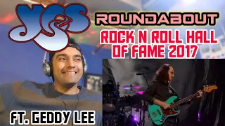 YES "Roundabout" Ft. Geddy Lee (Rock & Roll Hall of Fame 2017) - FIRST TIME REACTION