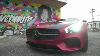 Wrapped Mercedes AMG GTS Renntech with brutal exhaust revs