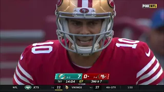 Jimmy Garoppolo - Every Completed Pass (Injured) - 49ers vs Miami Dolphins - NFL Week 13 2022