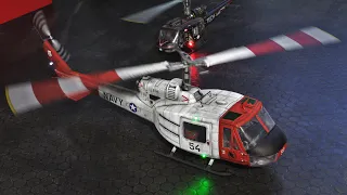 Модели вертолетов Bell-204 в 18 и 24 масштабах с моторами и светодиодами "Hobby Boss"/ Revell /