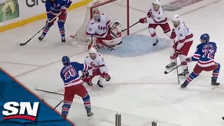Chris Kreider Snipes Puck Past Antti Raanta From Ridiculous Angle