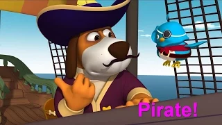 Английский язык для малышей - Мяу-Мяу - Pirate! (Пираты)– Мультфильм детям - учим английские слова