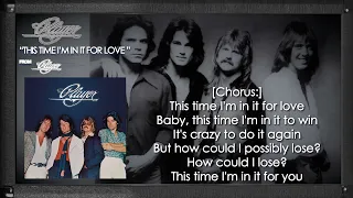 PLAYER -This Time I'm in It for Love with Lyrics