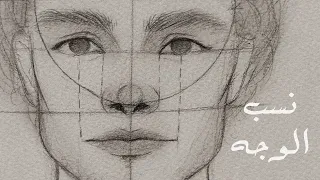 تعليم الرسم :اسهل طريقه لرسم نسب الوجه | كيف ترسم نسب الوجه الصحيحة للانسان
