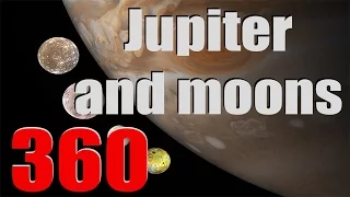 JUPITER AND ITS MOONS IN 360 - Space Engine [360 video]