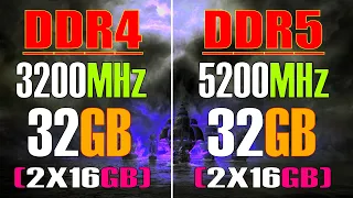 DDR4 (3200MHz) vs DDR5 (5200MHz) || PC GAMES TEST ||