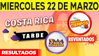 Sorteo Nuevos Tiempos y 3 Monazos Tarde del Miercoles 22 de marzo del 2023