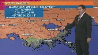 New Orleans Weather: Heat Advisory continues Monday