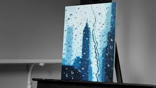Painting a Rainy Window with Acrylics - Paint with Ryan