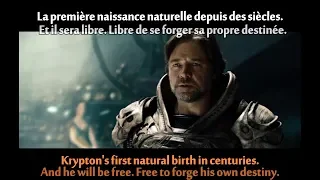 FRENCH LESSON - learn french with movies ( french + english subtitles ) Man of Steel part1