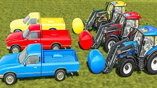 LOADER OF COLORS! VALTRA TRACTORS vs FAST HAY WRAPPERS! SILAGE BALING, LOAD AND SELLING! FS22