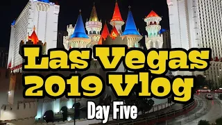 Las Vegas 2019 Vlog Day Five | Aria Buffet | Excalibur | Slot Play
