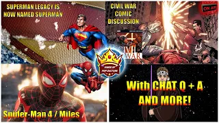 SPIDER-MAN 4 w Miles? / Civil War Comic War / SUPERMAN NOW IN PRODUCTION and MORE!!!