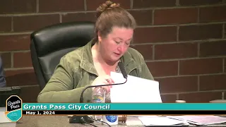 City of Grants Pass City Council Meeting May 1, 2024