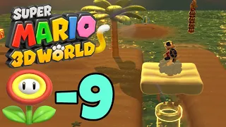 Super Mario 3D World: Flower-9 Towering Sunshine Seaside (All Green Stars)