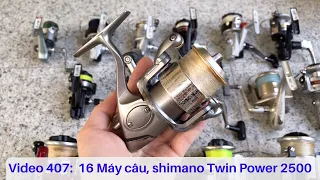 Máy Câu Nhật Bãi: Lô 16 Máy Size Từ 1000-10.000, Shimano Twin Power 2500 - Video 407